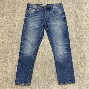 The Stronghold Relaxed Tapered Jeans Men's Size 32x30 Blue Denim Button Fly